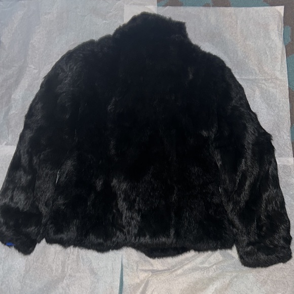 Short real fur coat fully lined with inner side pockets size small (vintage). - Picture 2 of 5